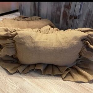 Burlap Standard Shams Made USA